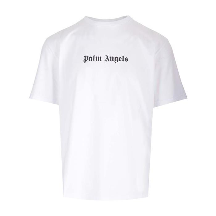 팜엔젤스 남자티셔츠 화이트 셔츠 로고 24SS PMAA089S24JER0020110