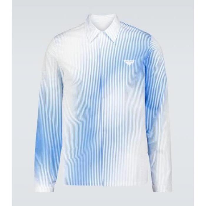 프라다 남자셔츠 스트라이프 디지털 프린트 셔츠 24SS P00521877
