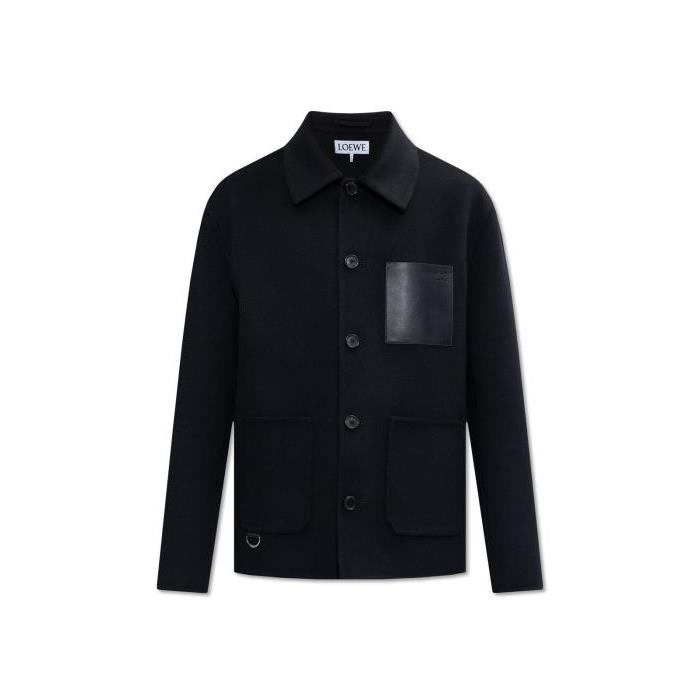 로에베 버튼업 워크웨어 재킷 남자자켓 24SS H526Y03WBE0 BLACK