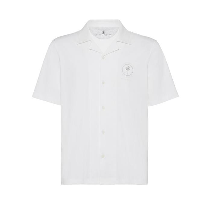 브루넬로쿠치넬리 남자셔츠 숏 슬리브 셔츠 24SS CUCZGVG7WHT