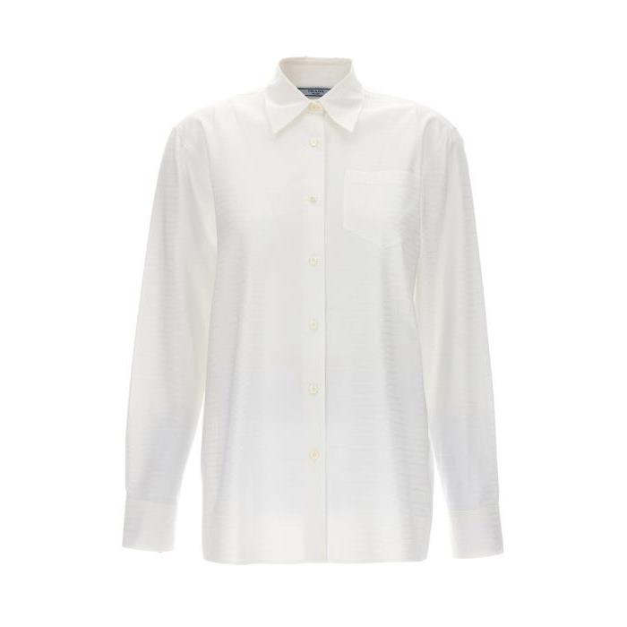 프라다 여자셔츠 자카드 로고 셔츠 [FW23 24] WHITE P443GX1VJPF0009