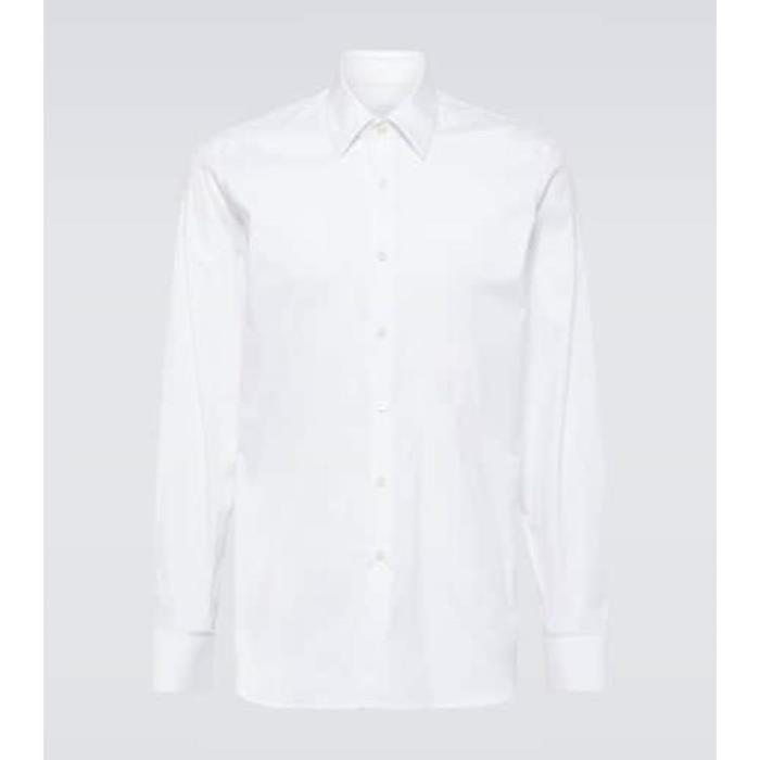 프라다 남자셔츠 코튼 블렌드 포플린 셔츠 24SS P00877926