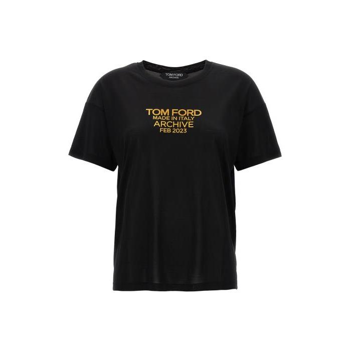 톰포드 티셔츠 로고 프린트 셔츠 [FW23 24] BLACK TSJ560FAX835XLBGO