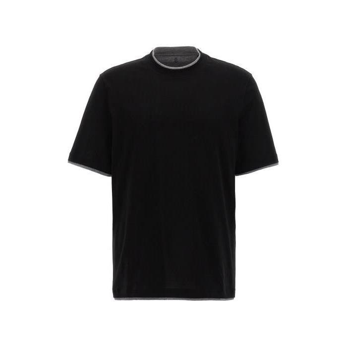 브루넬로쿠치넬리 남자티셔츠 더블 헴 셔츠 [NEWSEASON] BLACK M0B137427CCB75