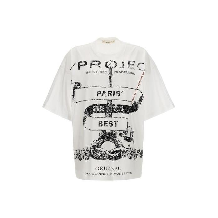 와이프로젝트 티셔츠 파리 셔츠 [NEWSEASON] WHITE/BLACK 204TS002EVERGREENOPTICWHITE