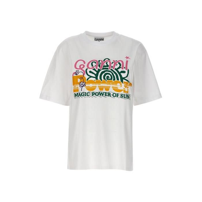 가니 티셔츠 로고 프린트 셔츠 [NEWSEASON] WHITE T3790151
