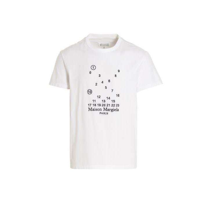메종마르지엘라 남자티셔츠 로고 자수 셔츠 [FW23 24] WHITE/BLACK S50GC0684S22816100