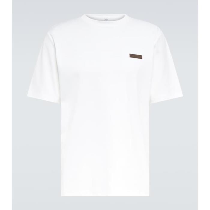 벨루티 남자티셔츠 레더 트림 코튼 셔츠 24SS P00735438