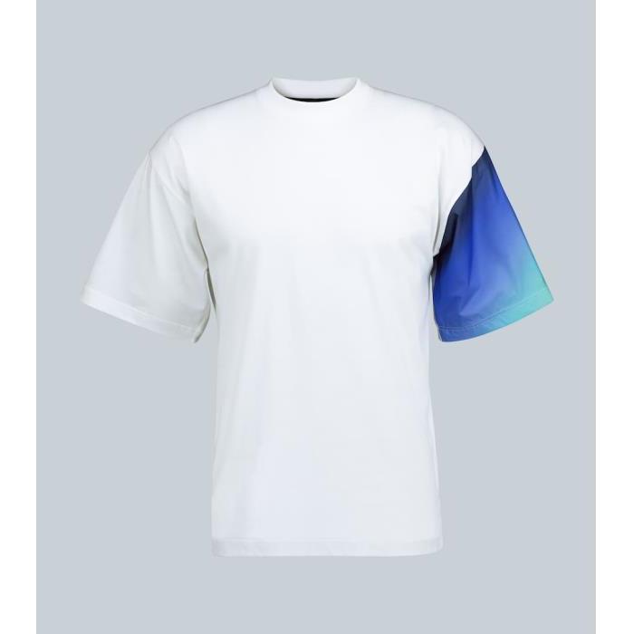 프라다 남자티셔츠 콘트라스트 슬리브 셔츠 24SS P00438856