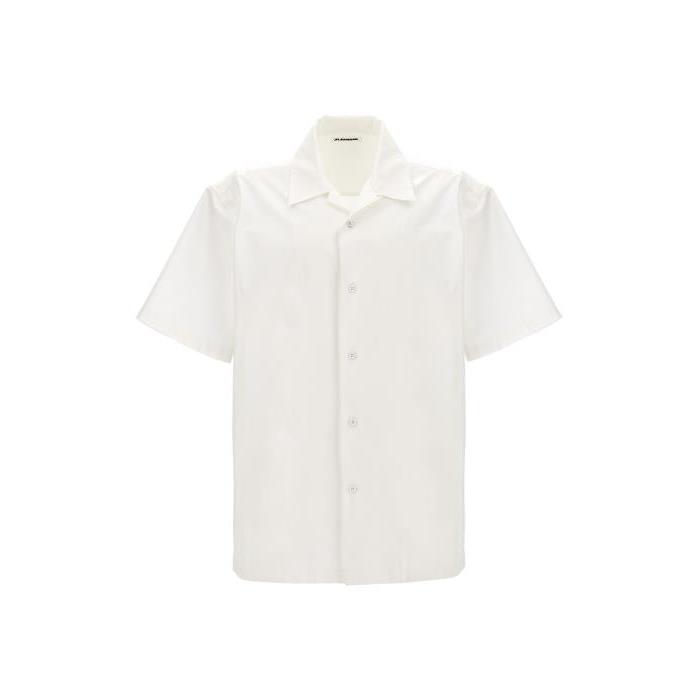 질샌더 남자셔츠 코튼 볼링 셔츠 [SS2024] WHITE J22DL0112J45002100