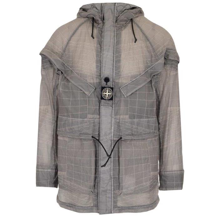 스톤아일랜드 리플렉티브 그리드 드로스트링 재킷 남자자켓 24SS MO741542999 V0063