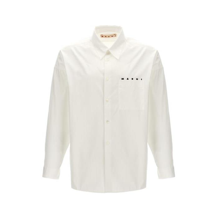 마르니 남자셔츠 로고 프린트 셔츠 [NEWSEASON] WHITE CUMU0061P2USCT88LOW01