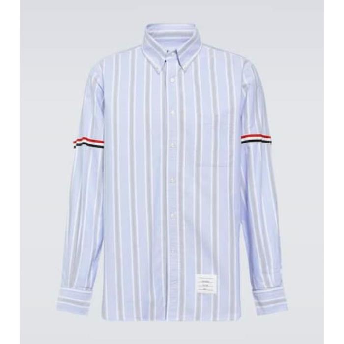 톰브라운 남자셔츠 스트라이프 코튼 셔츠 24SS P00821944