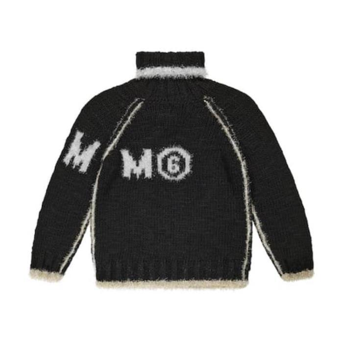 MM6 Maison Margiela Kids 키즈스웨터 로고 터틀넥 스웨터 24SS P00844721
