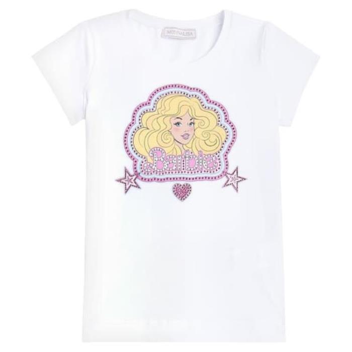 Monnalisa 티셔츠 Barbie® 코튼 블렌드 져지 셔츠 24SS P00933823