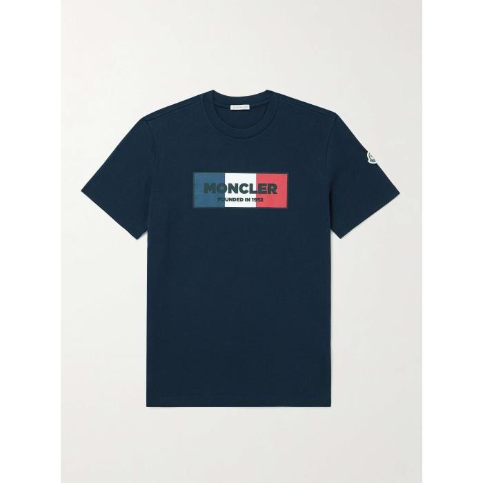 몽클레어 남자티셔츠 슬림 핏 로고 프린트 코튼 져지 셔츠 포 24SS 1647597307463686
