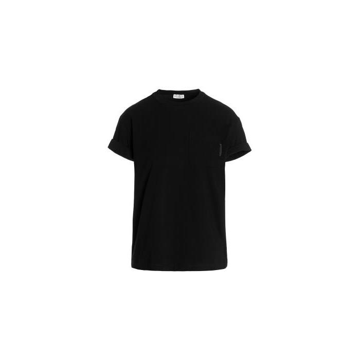 브루넬로쿠치넬리 티셔츠 체스트 크루넥 셔츠 [SS2024] BLACK M0T18BB300C101