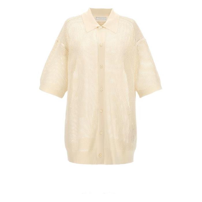프라다 남자셔츠 메쉬 니트 셔츠 WHITE UMG321SOOO14HDF0009