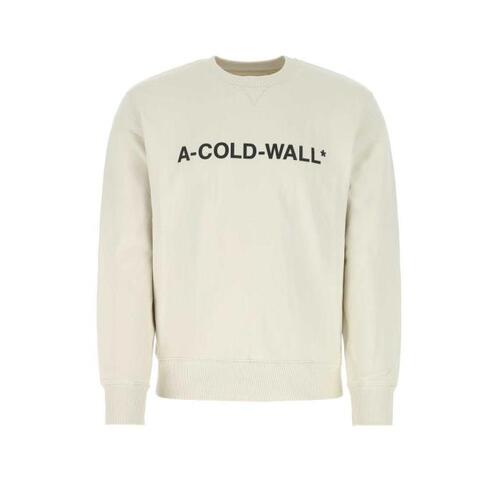 어콜드월 남성스웨터 Wall* 에센셜 로고 프린트 크루넥 스웨트셔츠 24SS ACWMW056 BONE