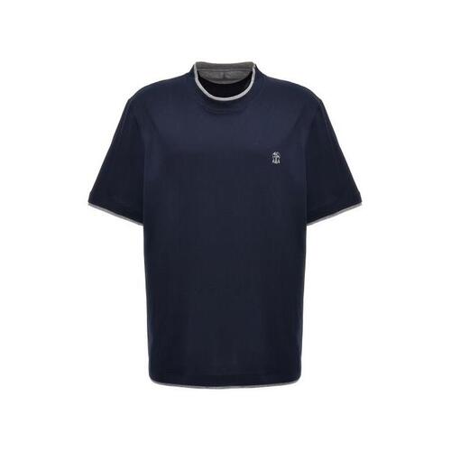 브루넬로쿠치넬리 남자티셔츠 더블 레이어 셔츠 [NEWSEASON] BLUE M0B137427GCB422